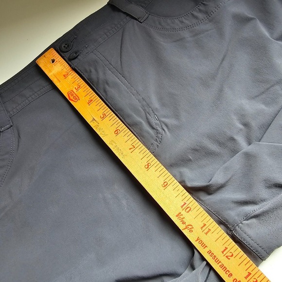 Eddie Bauer Travex Womens Nylon Hiking Pants Size 14 Gray Roll Cuff Outdoor Tech - Picture 11 of 14
